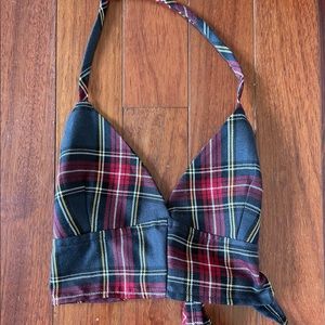 plaid halter top